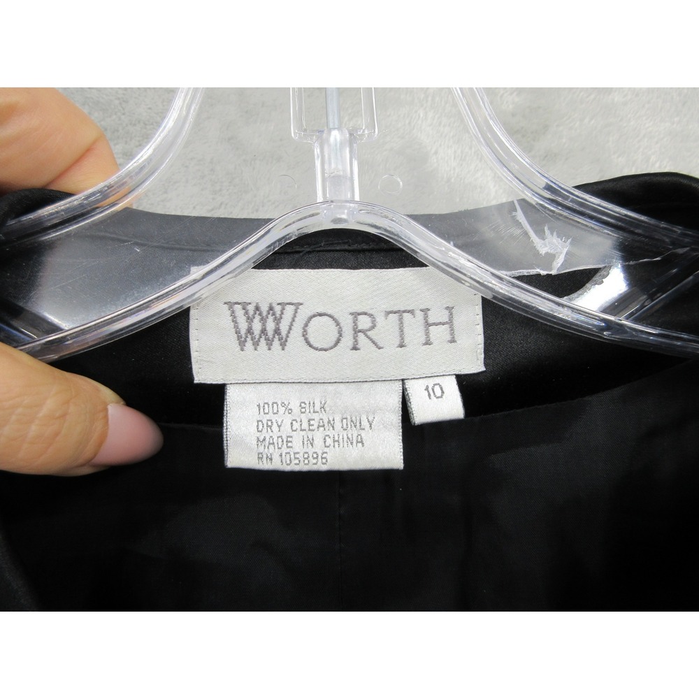 Worth New York Blazer Set Womens Size 10 Silk Jacket Corset Top Office Career - Picture 11 of 15